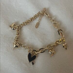 Heart Charm Bracelet NWOT